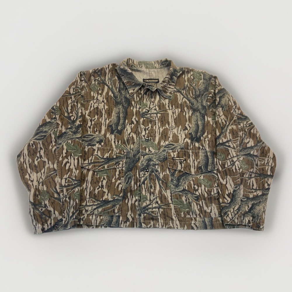 Commander Field Jacket Mens 2XL Mossy Oak Treestand Camo Vintage 90s Hunting